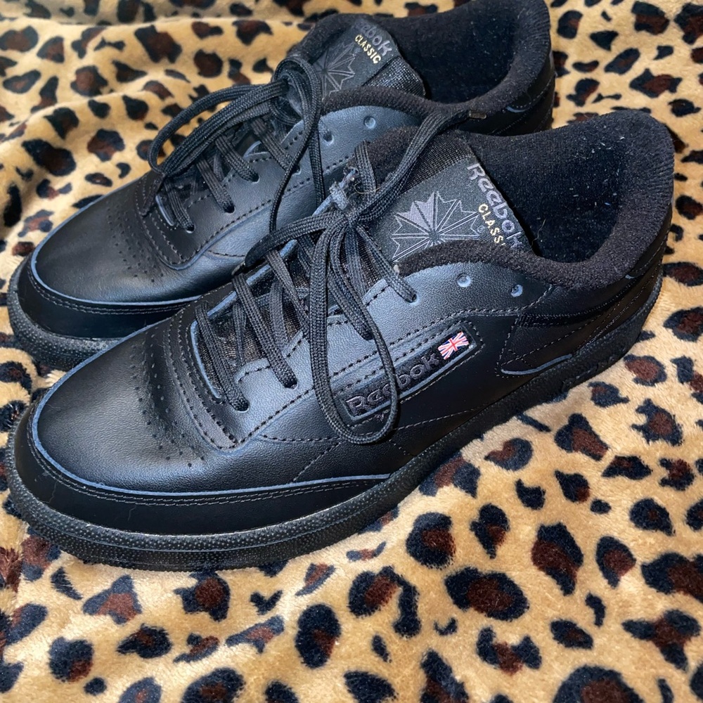 Reebok Black Leather Men's Sneakers - Picture 2 of 5